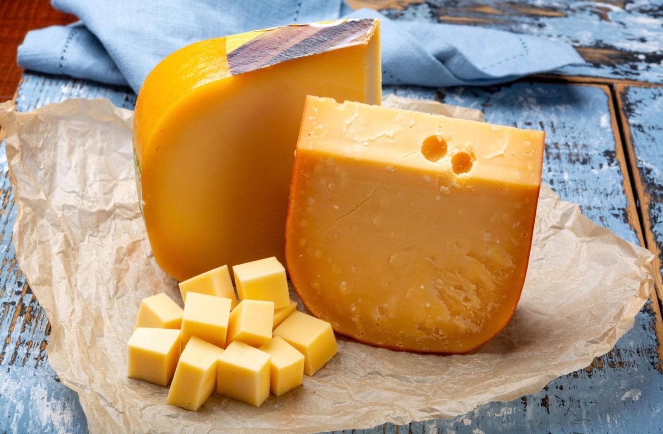Premium Gouda cheese — pure ingredients